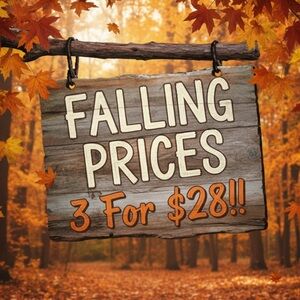 🍁🍁 3/$28!! FALLing Prices.